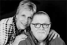 Steve and Nancy Cohen in black and white.