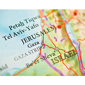 A map of Israel.