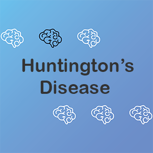 A graphical representation of six human brains with five in the color white and one in the color black to symbolize the randomness of Huntinton's Disease.